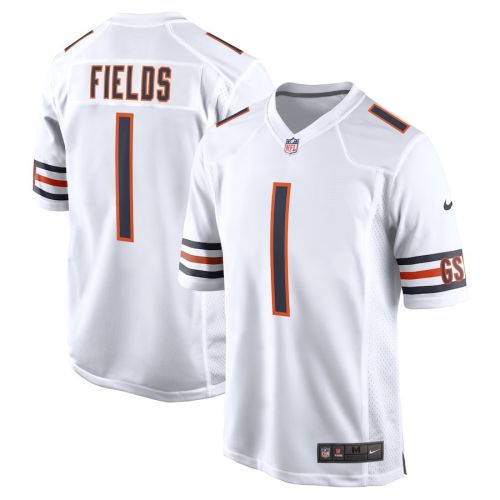 Justin Fields 1 Chicago Bears YOUTH Game Jersey - White