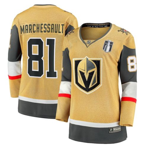 Jonathan Marchessault 81 Vegas Golden Knights Women's 2023 Stanley Cup Final Home Breakaway Player Jersey - Gold