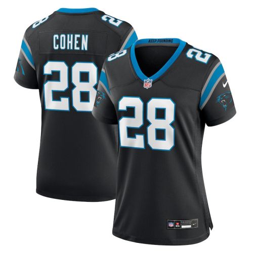 Tarik Cohen 28 Carolina Panthers Game Women Jersey - Black