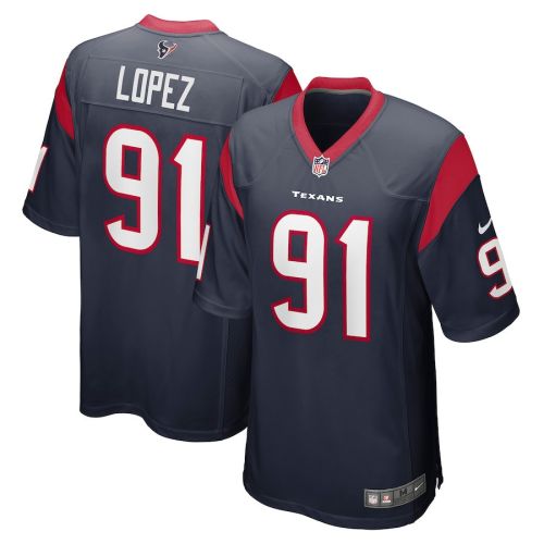 Roy Lopez 91 Houston Texans Men Game Jersey - Navy