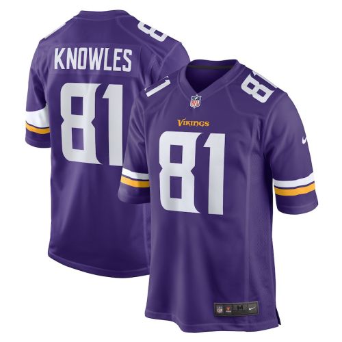 Malik Knowles 81 Minnesota Vikings Men Team Game Jersey - Purple