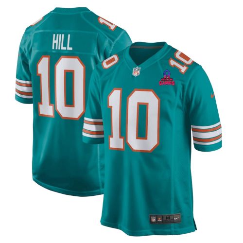 Tyreek Hill 10 Miami Dolphins 2024 Pro Bowl Patch Alternate Game Men Jersey - Aqua