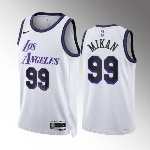 Los Angeles Lakers 2022-23 George Mikan 99 City Edition White Jersey Swingman