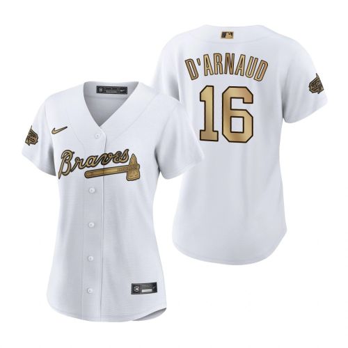 Women Atlanta Braves Travis D'Arnaud White 2022-23 All-Star Game Jersey