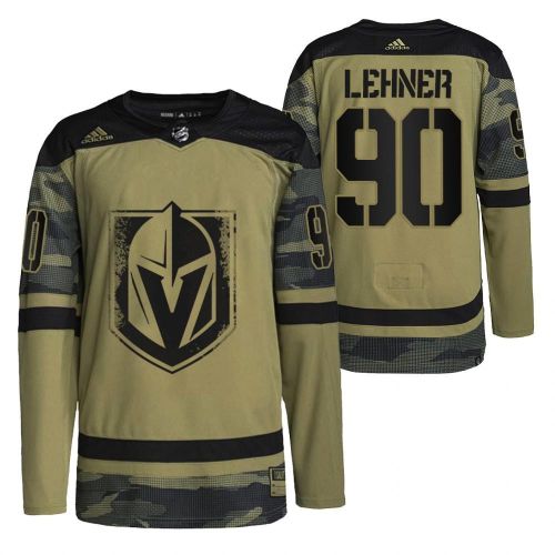 Men Robin Lehner Golden Knights 90 Camo Jersey 2021-22 Military Appreciation Jersey