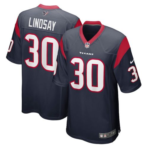 Phillip Lindsay 30 Houston Texans Men's Game Jersey - Navy