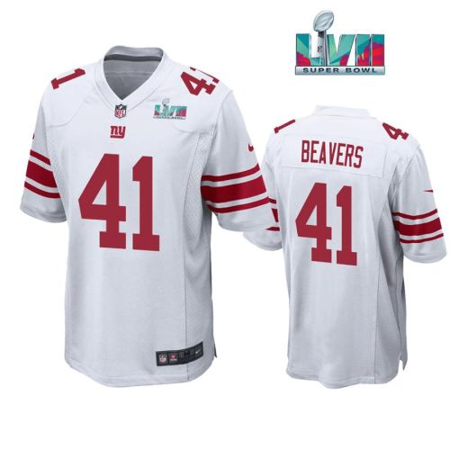 Darrian Beavers 41 New York Giants Super Bowl LVII Super Bowl LVII White Men Game Jersey