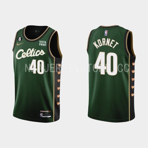 Boston Celtics 40 Luke Kornet 2022-23 City Edition Green Men Jersey