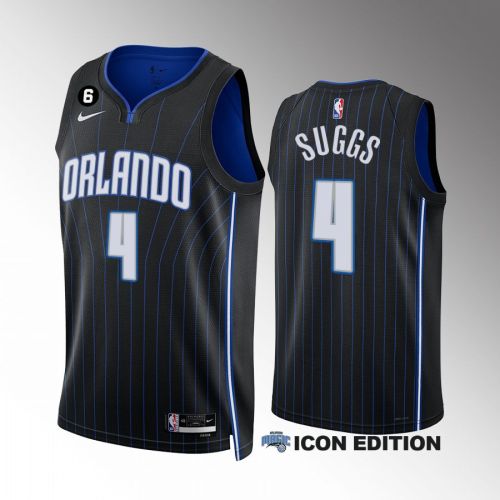 Orlando Magic Jalen Suggs 4 2022-23 Icon Edition Black Jersey Swingman