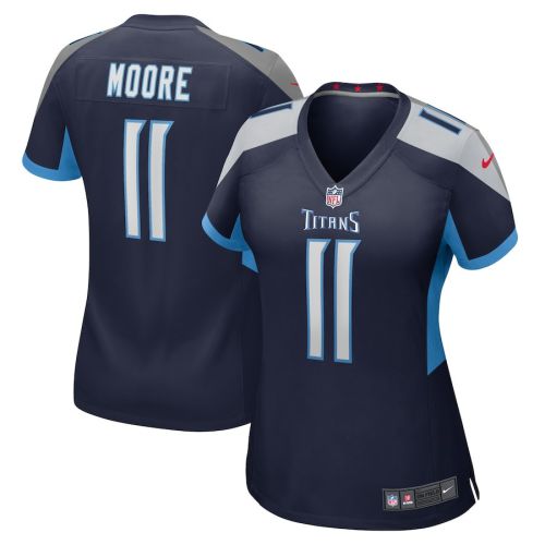 Chris Moore 11 Tennessee Titans Women Game Jersey - Navy