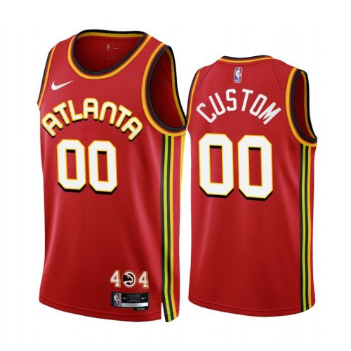 Custom 00 2022-23 Atlanta Hawks Red Icon Edition Jersey