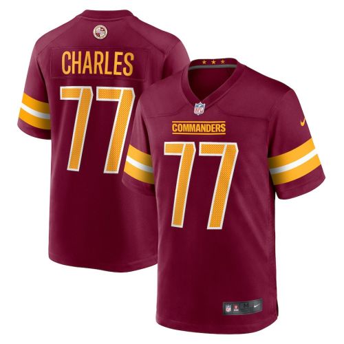 Saahdiq Charles 77 Washington Commanders Men Game Jersey - Burgundy