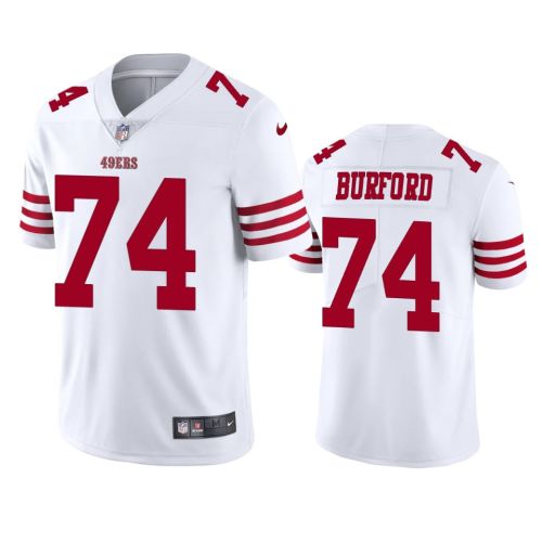 San Francisco 49ers Spencer Burford 74 White Vapor Limited Jersey