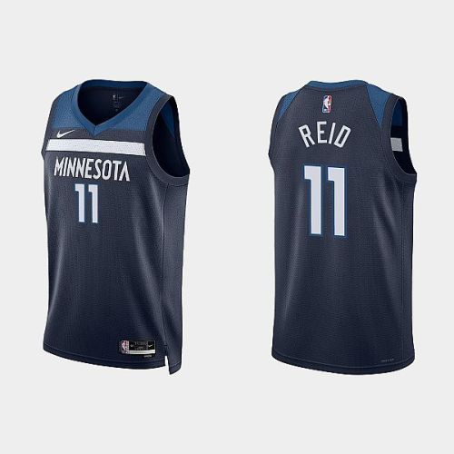 Minnesota Timberwolves 11 Naz Reid 2022-23 Icon Edition Navy Men Jersey