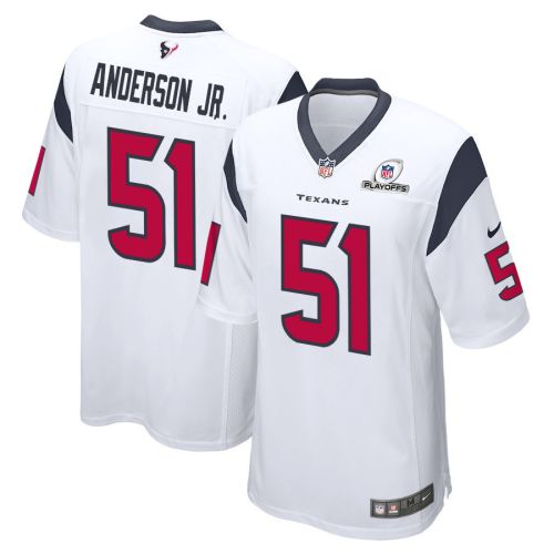 Will Anderson Jr. 51 Houston Texans 2023 Playoffs Patch Game Men Jersey - White