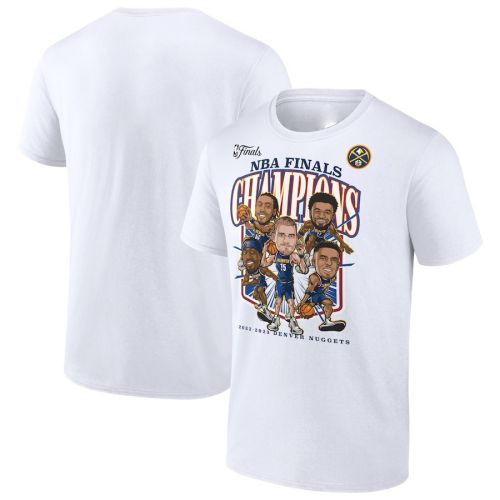 Denver Nuggets 2023 NBA Finals Champions Windmill Team Caricature T-Shirt - White