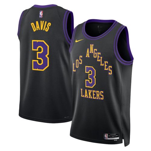 Anthony Davis 3 Los Angeles Lakers 2023/24 City Edition Swingman Jersey - Black