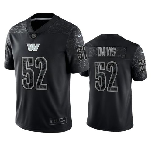 Jamin Davis 52 Washington Commanders Black Reflective Limited Jersey - Men