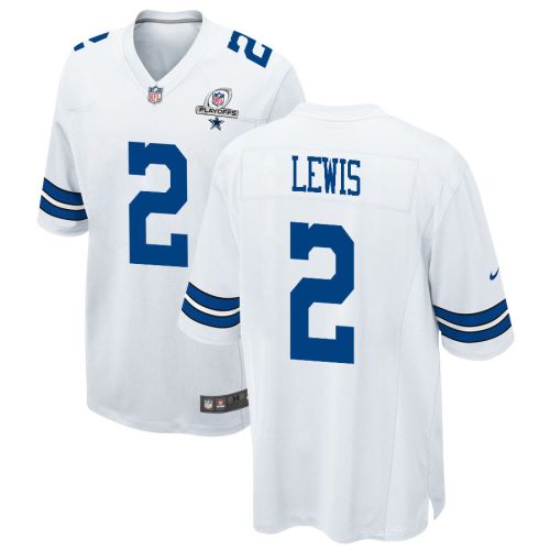 Jourdan Lewis 2 Dallas Cowboys 2023 Playoffs Patch Game Men Jersey - White