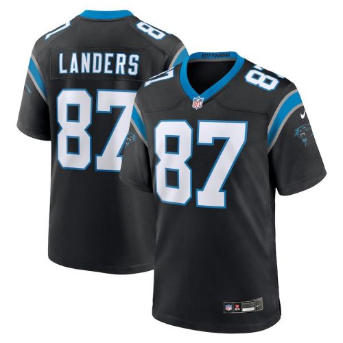 Matt Landers 87 Carolina Panthers Game Men Jersey - Black