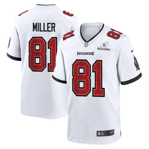 Ryan Miller 81 Tampa Bay Buccaneers 2024 Divisional Patch Game Men Jersey - White