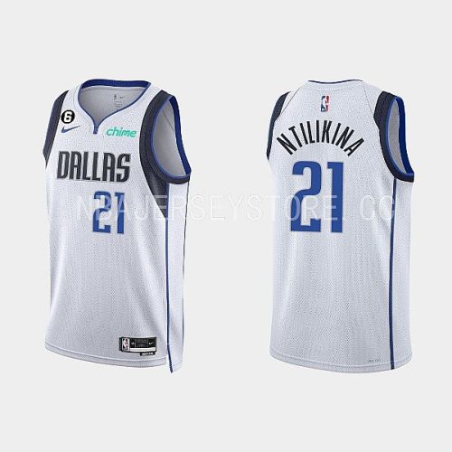 Dallas Mavericks Frank Ntilikina 21 2022-23 Association Edition White Men Jersey Swingman