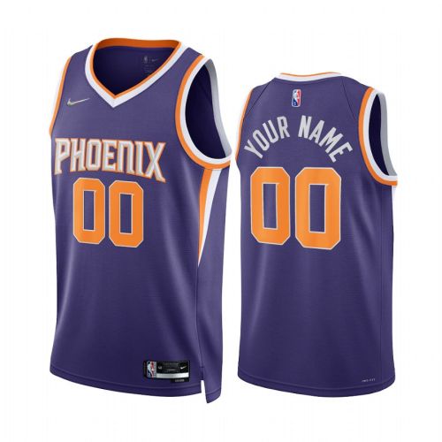 2022 Phoenix Suns Custom 00 Purple Icon Edition Jersey