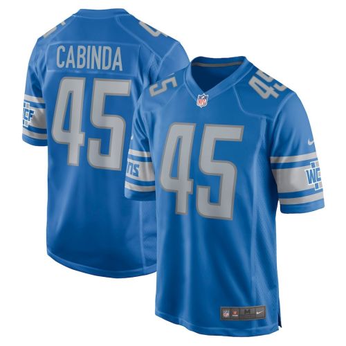 Jason Cabinda 45 Detroit Lions Men's Game Jersey - Blue