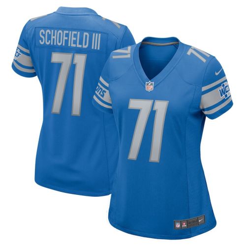 Michael Schofield 71 Detroit Lions Game Women Jersey - Blue