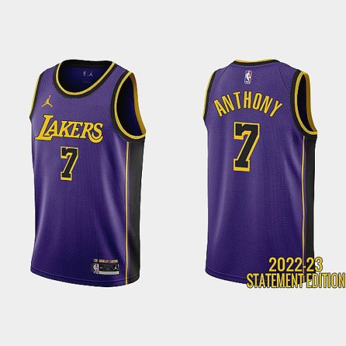 Los Angeles Lakers Carmelo Anthony 7 Purple 2022-23 Statement Edition Men Jersey