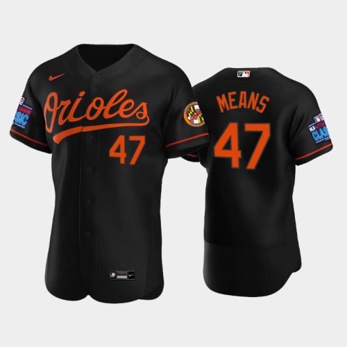 John Means 47 Little League Classic 2022-23 Baltimore Orioles Black Alternate Jersey