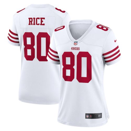 Jerry Rice 80 San Francisco 49ers Women Retired Game Jersey - White