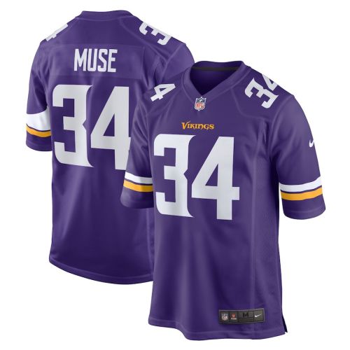 Nick Muse 34 Minnesota Vikings Home Game Player Jersey - Purple