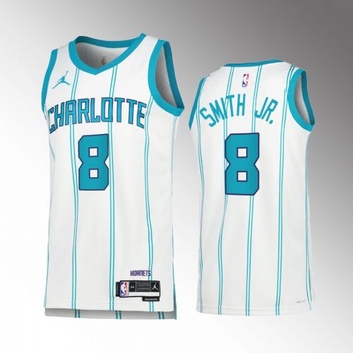 Dennis Smith Jr. 8 Charlotte Hornets White Jersey 2022-23 Association Edition Swingman