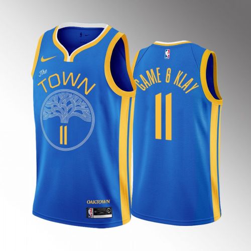 Klay Thompson 11 Game 6 Klay Golden State Warriors Royal Men Jersey Earned