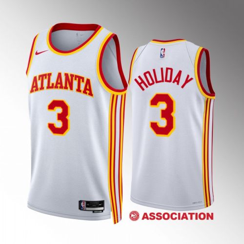 Atlanta Hawks Aaron Holiday 3 2022-23 Association Edition White Jersey Swingman