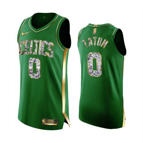 Jayson Tatum Celtics 0 2022 Playoffs Jersey Green Diamond Edition