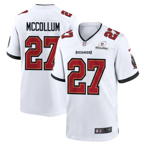 Zyon McCollum 27 Tampa Bay Buccaneers 2024 Divisional Patch Game Men Jersey - White