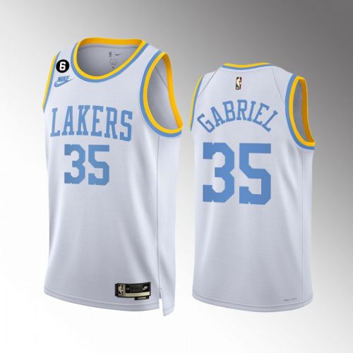 Los Angeles Lakers Wenyen Gabriel 35 2022-23 Classic Edition White Men Jersey Swingman