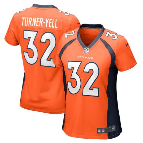 Delarrin Turner-Yell 32 Denver Broncos Women Game Jersey - Orange