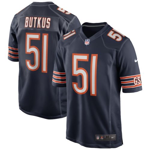 Dick Butkus 51 Chicago Bears Men Game Retired Jersey - Navy