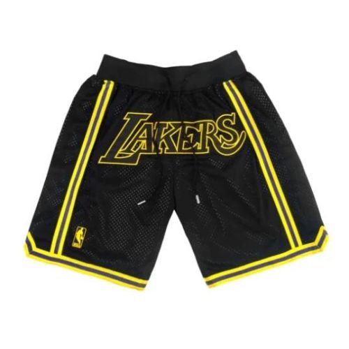 Los Angeles Lakers NBA Retro Shorts - Black/Yellow