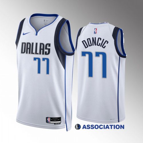 Luka Doncic 77 2022-23 Dallas Mavericks White Association Edition Jersey Swingman