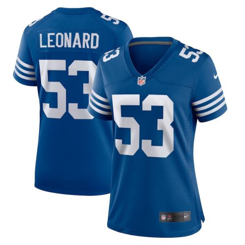 Shaquille Leonard 53 Indianapolis Colts Women Alternate Game Jersey - Royal