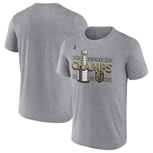 Vegas Golden Knights 2023 Stanley Cup Champions Locker Room Performance T-Shirt - Heather Gray