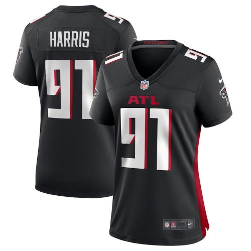 Demone Harris 91 Atlanta Falcons Women Game Jersey - Black