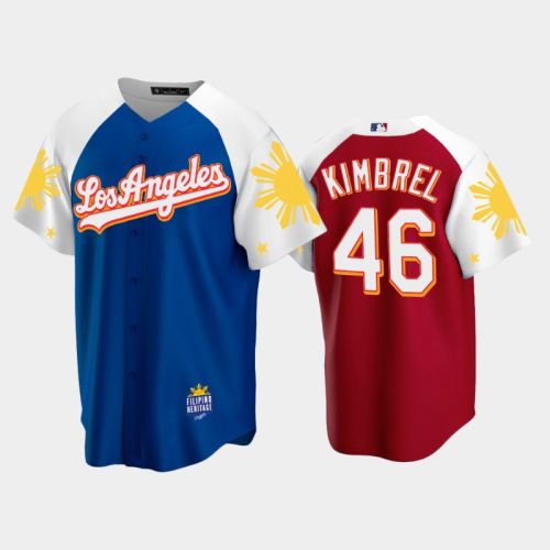 Los Angeles Dodgers Craig Kimbrel 46 2022-23 Royal Red Filipino Heritage Night Jersey