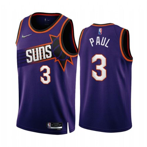 Chris Paul Phoenix Suns 2022-23 Purple 3 Icon Edition Jersey 75th - Men