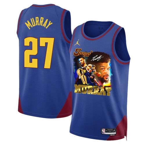 Jamal Murray 27 Denver Nuggets Exciting Guard 2023 NBA Champions Swingman Jersey - Blue