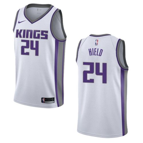 Men's Sacramento Kings 24 Buddy Hield Association Swingman Jersey - White